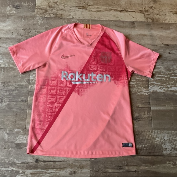 FC Barcelona 2018 Third Kit Nike Pink Soccer Jersey medium - Picture 1 of 7